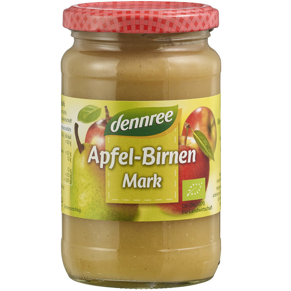 Piure Bio de Mere si Pere Dennree 360 g