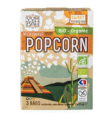 Bio Pop Corn Dulce Pentru Microunde Fara Gluten YumKah 3 x 90 g