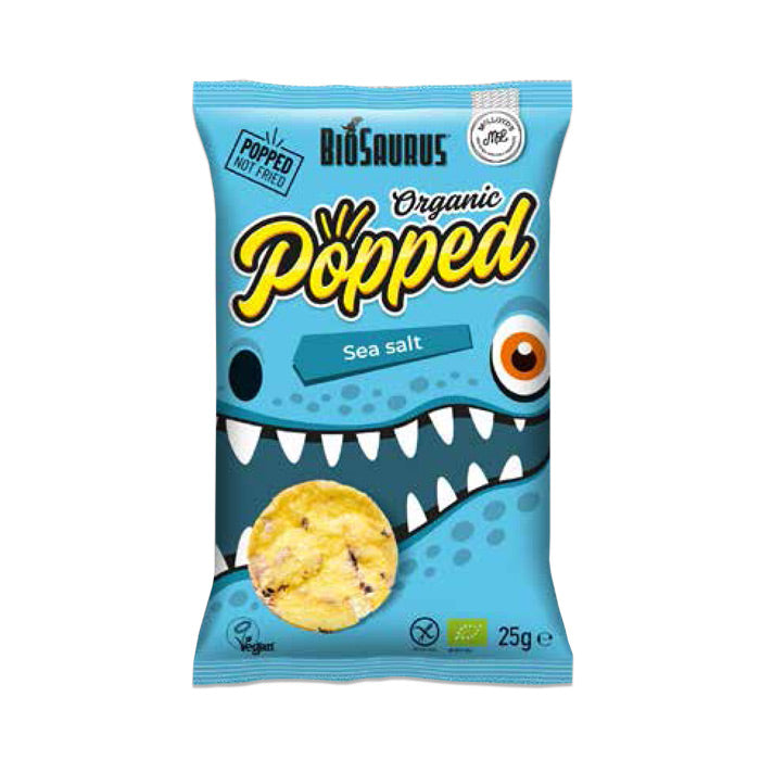 Bio Pufuleti din Porumb cu Sare de Mare Vegan Biosaurus 25 g