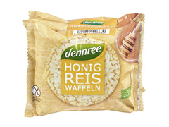 Bio Rondele de Orez Expandat cu Miere Fara Gluten Dennree 3 x 32 g