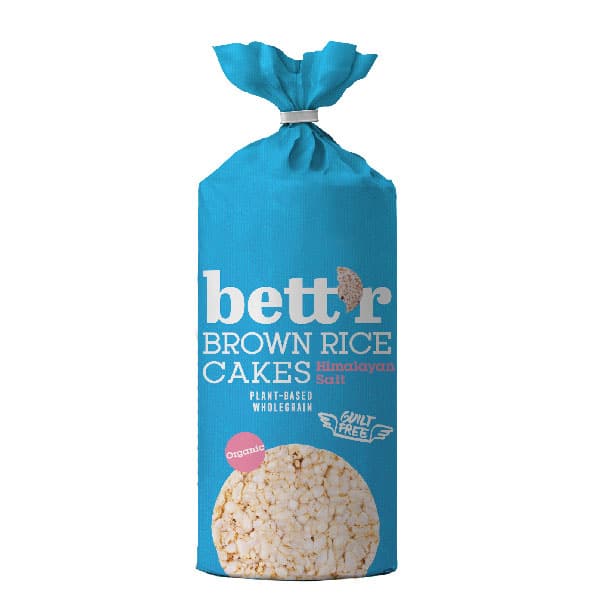 Bio Rondele din Orez Brun Integral cu Sare de Himalaya Vegan Fara Gluten Bettr 120 g