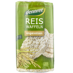 Rondele din Orez Expandat Bio Fara Sare Fara Gluten Dennree 100 g