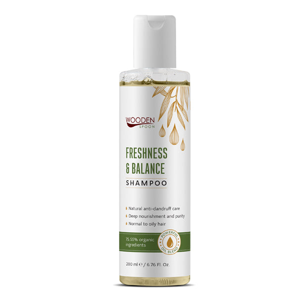 Bio Sampon pentru par Gras Freshness & Balance Wooden Spoon 200 ml