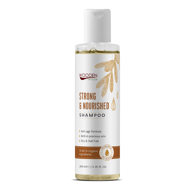 Bio Sampon pentru par uscat Strong & Nourished Wooden Spoon 200 ml