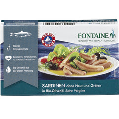 Sardine Fara Piele in Bio Ulei de Masline Fontaine 120 g