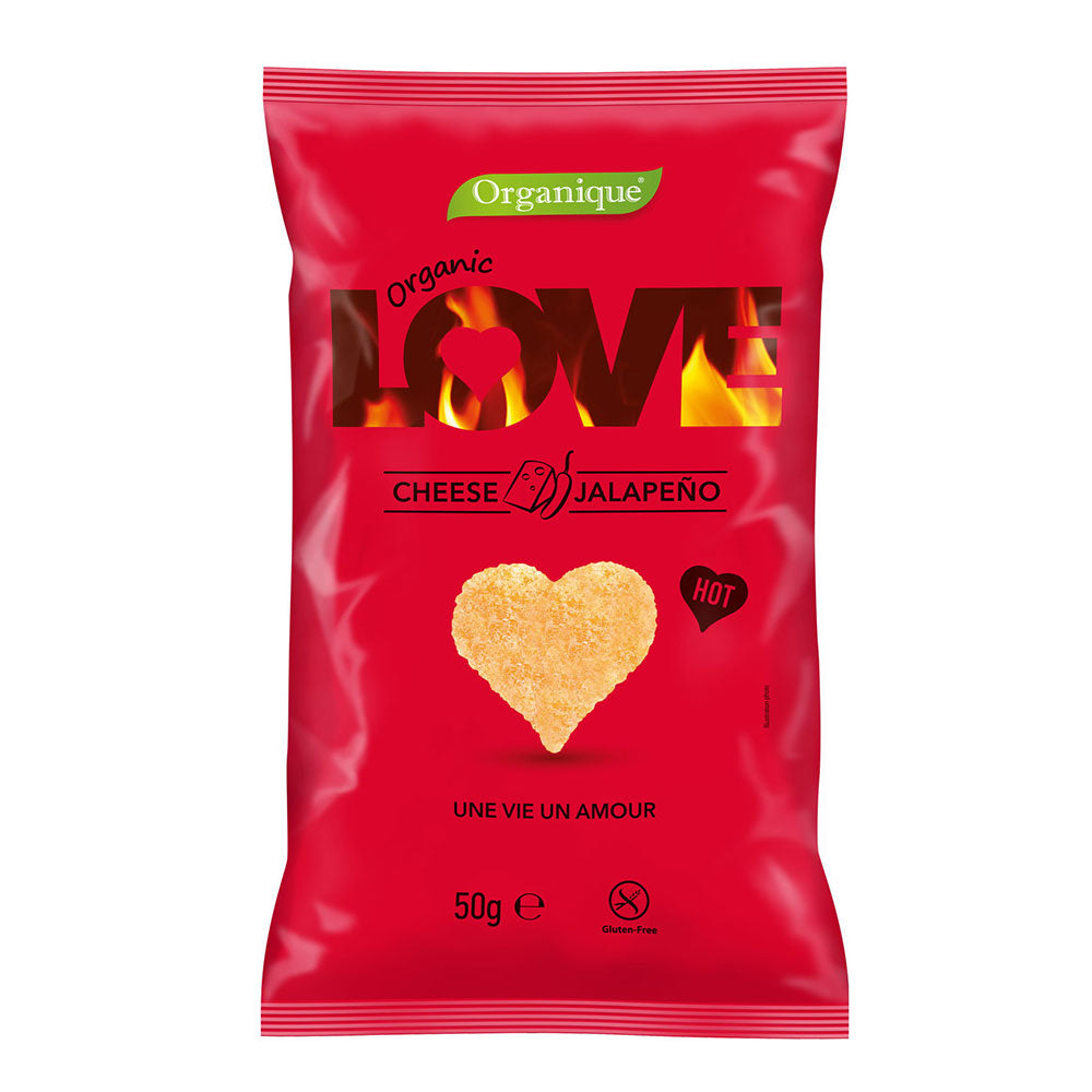 Bio Snacks de Porumb cu Branza si Jalapeno Fara Gluten Organique 50 g