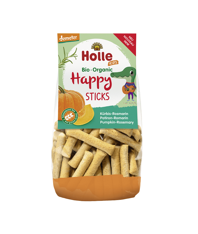 Bio Sticksuri cu Dovleac si Rozmarin Happy Sticks Holle 100 g