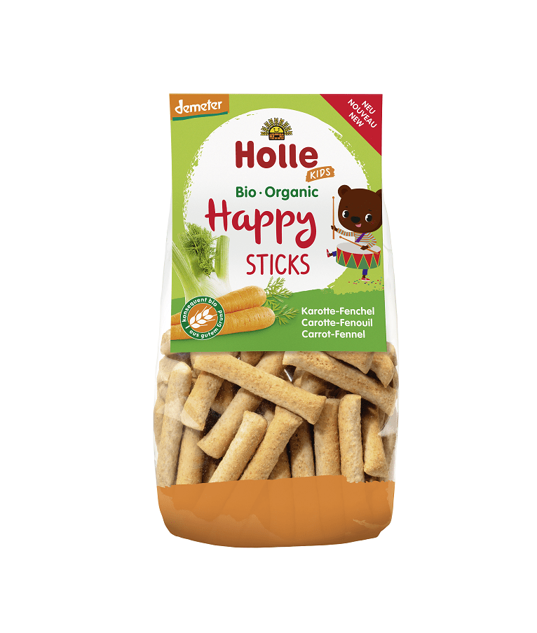 Bio Sticksuri cu Morcov si Fenicul Happy Sticks Holle 100 g