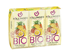 Suc Multifruct Bio Sunrise Hollinger 3 buc x 200 ml