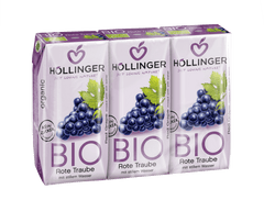 Suc de Struguri Rosii Bio Hollinger 3 buc x 200 ml
