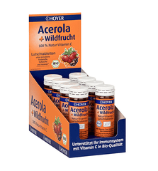 Bio Tablete Masticabile cu Acerola si Fructe de Padure Hoyer 60 buc 30 g