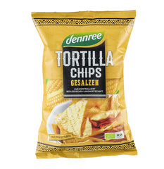 Tortilla Chips Bio cu Sare de Mare Dennree 125 g