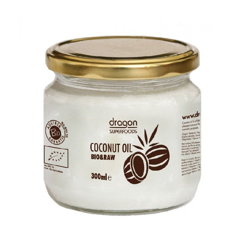 Bio Ulei de Cocos Extra Virgin Presat la Rece Raw 300 ml Dragon SuperFoods
