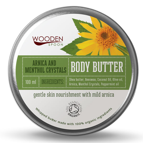 Bio Unt Pentru Corp cu Menta si Arnica Menthol Crystals Wooden Spoon 100 ml