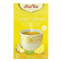 Bio Yogi Tea Ginger Lemon Ceai ayurvedic cu Ghimbir, Coaja de Lamaie si Menta 30,6 g