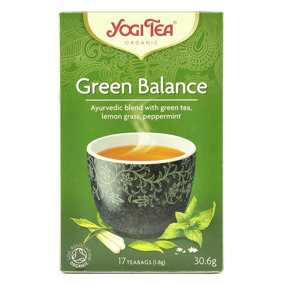 Bio Yogi Tea Green Balance Ceai ayurvedic cu Ceai Verde, Lemongrass si Menta 30,6 g
