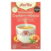 Ceai Ayurvedic Energie Pozitiva cu Mate,Merisor,Hibiscus si Ceai Negru Bio Yogi Tea 30,6 g