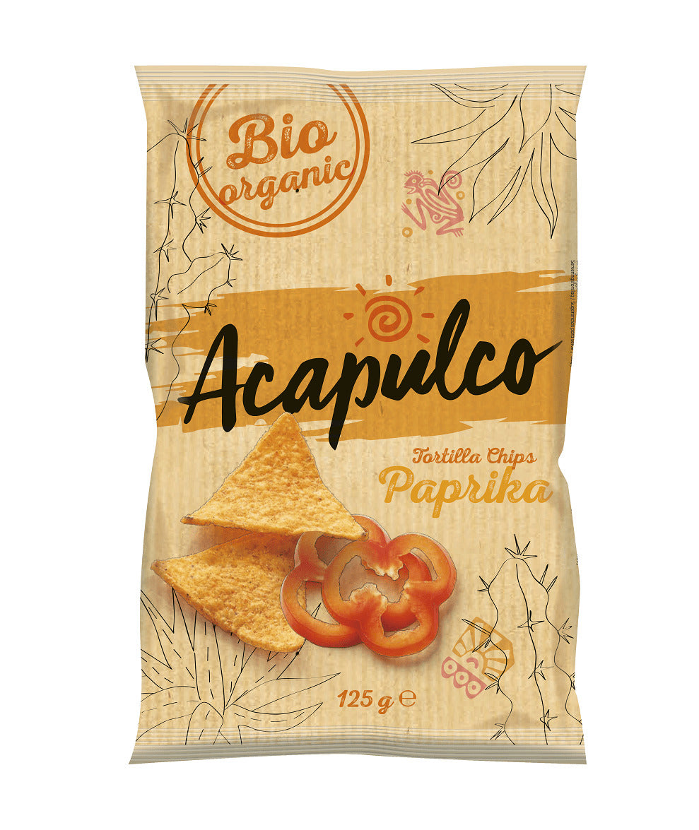 Tortilla Chips Bio cu Boia Acapulco 125 g