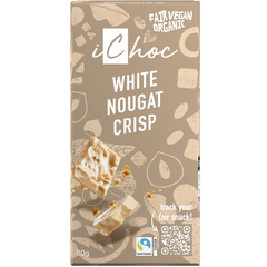 Bio Ciocolata Vegana White Nougat Crisp IChoc 80 g
