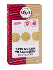 Biscuiti Bio din Orez cu Cocos Vegani Fara Gluten Werz 110 g