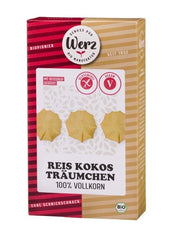 Biscuiti Bio din Orez cu Cocos Vegani Fara Gluten Werz 110 g