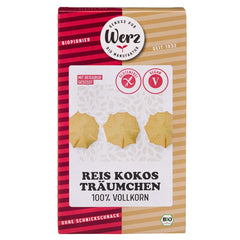 Biscuiti Bio din Orez cu Cocos Vegani Fara Gluten Werz 110 g