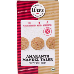 Biscuiti Bio Fara Gluten din Faina Integrala din 4 Cereale cu Amarant si Migdale Werz 125 g