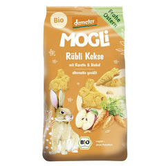 Biscuiti Bio Iepurasi din Spelta cu Mar si Morcovi Mogli 125 g