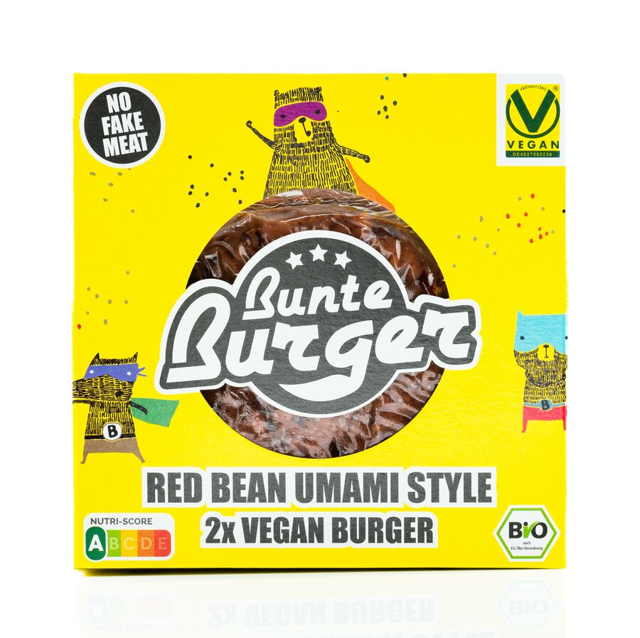 Burger Vegan Bio din Fasole Rosie Umami Style Bunte Burger 2 buc 180 g