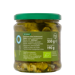 Castraveti Cornison Bio Borcan Fara Zahar Adaugat Bio Company 330 g