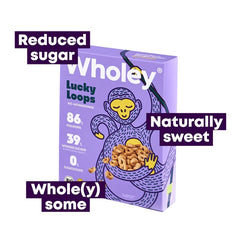 Cereale Bio din Grau Integral si Ovaz Ineluse Lucky Loops Wholey 275 g