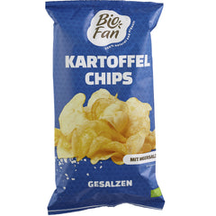 Chipsuri Bio din Cartofi cu Sare Biofan 125 g