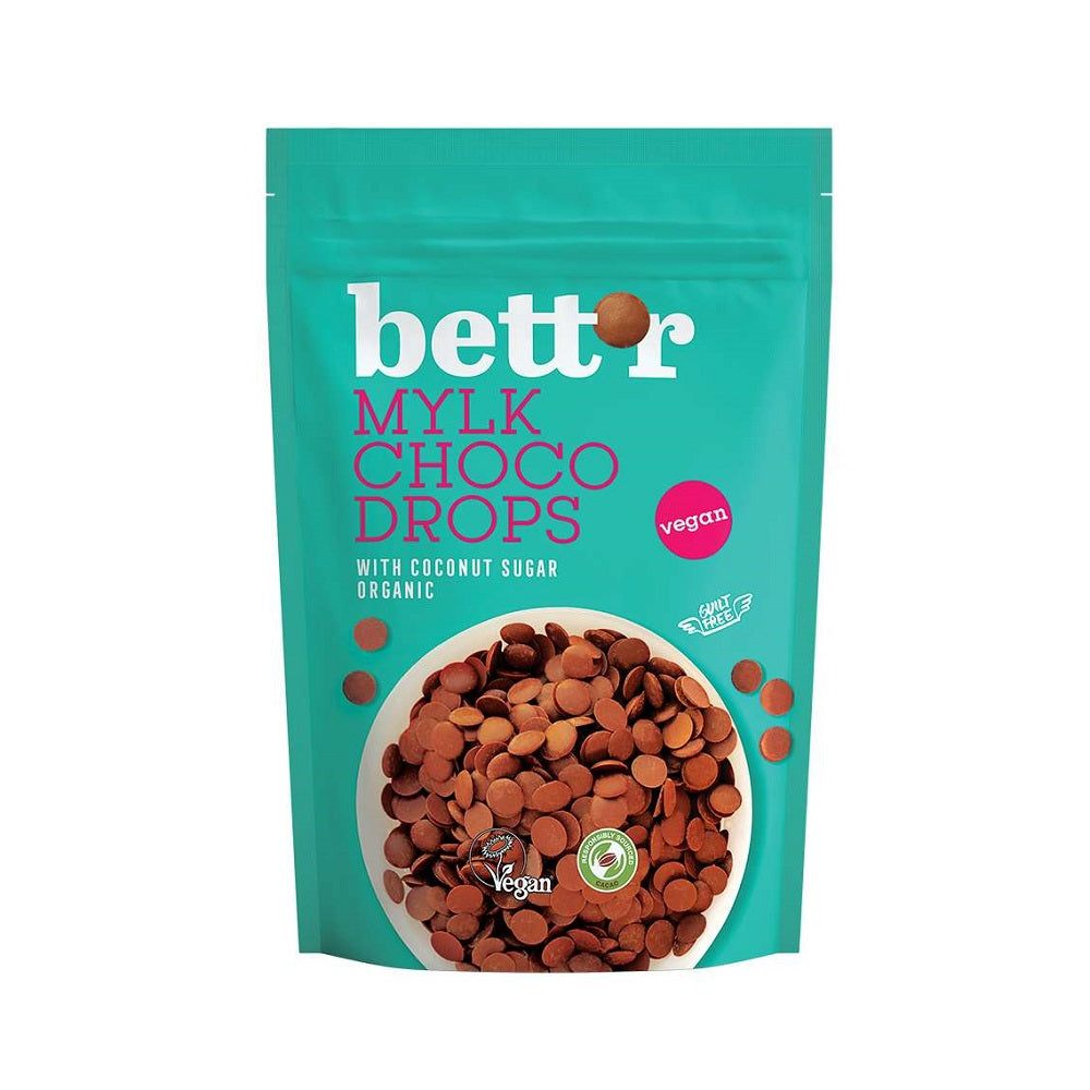 Choco Drops Bio cu Smantana de Cocos Vegan Bettr 200 g