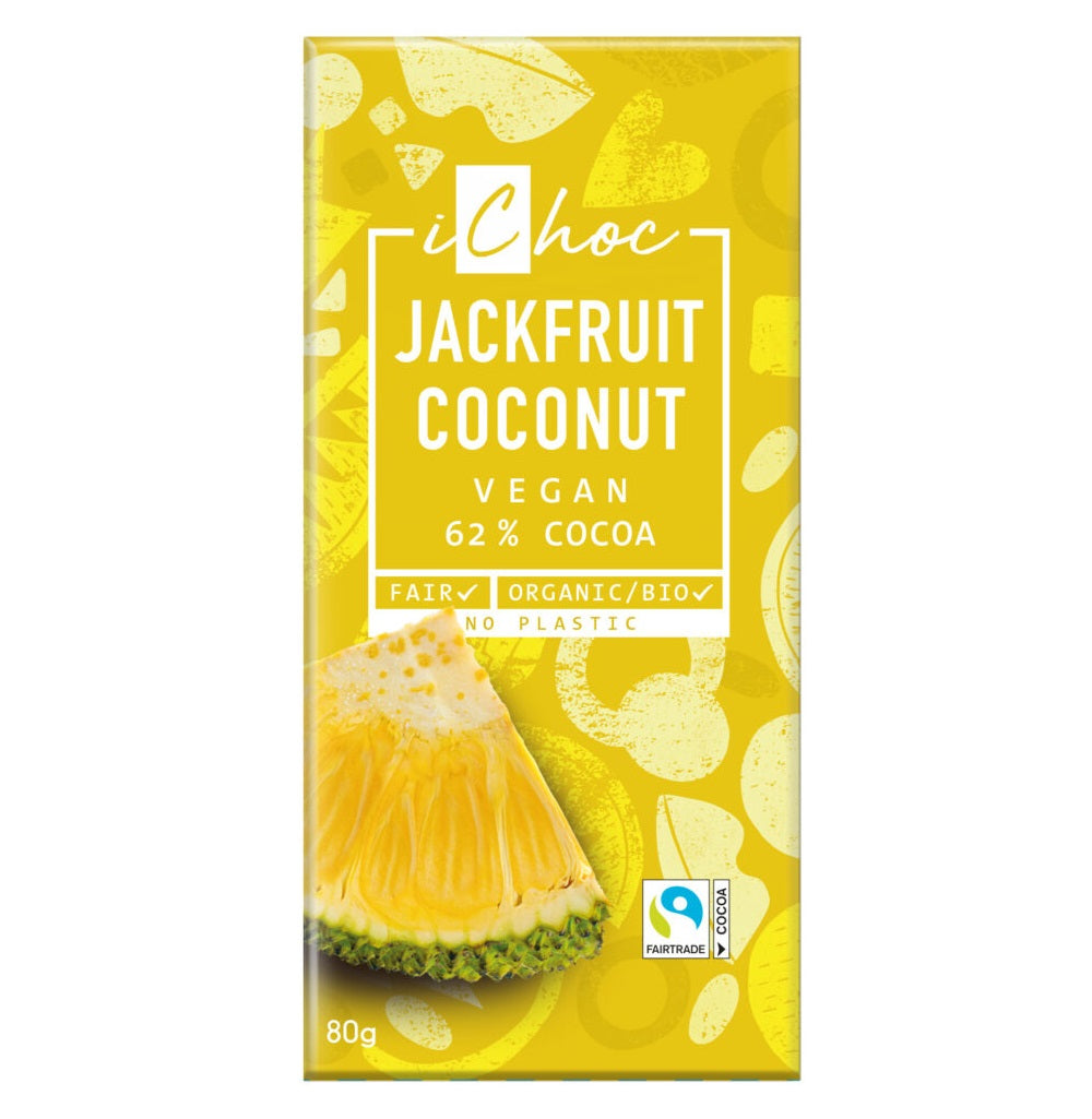 Ciocolata Bio Vegana Jackfruit Coconut IChoc 80 g