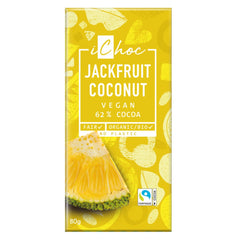 Ciocolata Bio Vegana Jackfruit Coconut IChoc 80 g