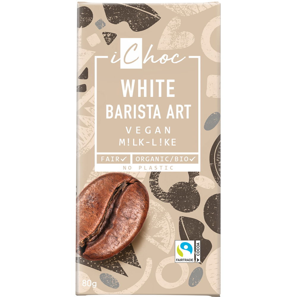 Ciocolata Bio Vegana White Barista Art IChoc 80 g