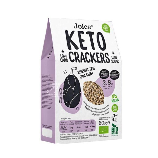 Crackers Keto Bio cu Seminte de Chia Joice 60 g