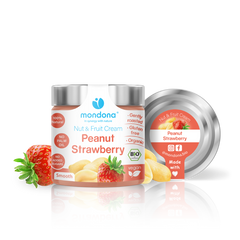 Crema Tartinabila Bio Vegana din Unt de Arahide si Capsuni Mondona 220 g