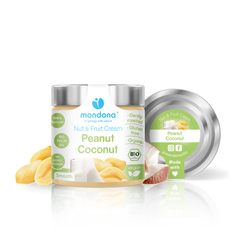 Crema Tartinabila Bio Vegana din Unt de Arahide si Cocos Mondona 220 g