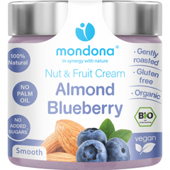 Crema Tartinabila Bio Vegana din Unt de Migdale si Afine Mondona 220 g