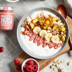 Crema Tartinabila Bio cu Unt de Caju si Zmeura Naughty Nuts 250 g