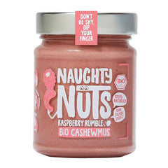 Crema Tartinabila Bio cu Unt de Caju si Zmeura Naughty Nuts 250 g