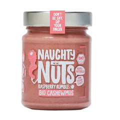 Crema Tartinabila Bio cu Unt de Caju si Zmeura Naughty Nuts 250 g