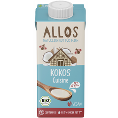 Crema de Cocos Bio pentru Gatit Vegan Fara Gluten Allos 200 ml
