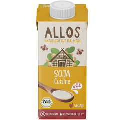 Crema de Soia Bio pentru Gatit Vegan Fara Gluten Allos 200 ml