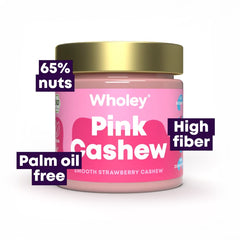 Crema Tartinabila Bio Vegana cu Caju si Capsuni Pink Cashew Wholey 200 g