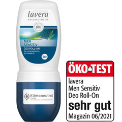 Deodorant Men Sensitive 24h Roll-on Bio cu Lemongrass si Bambus Lavera 50 ml
