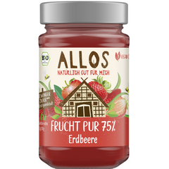 Dulceata de Capsuni Bio Indulcita cu Sirop de Agave 75% Fruct Allos 250 g