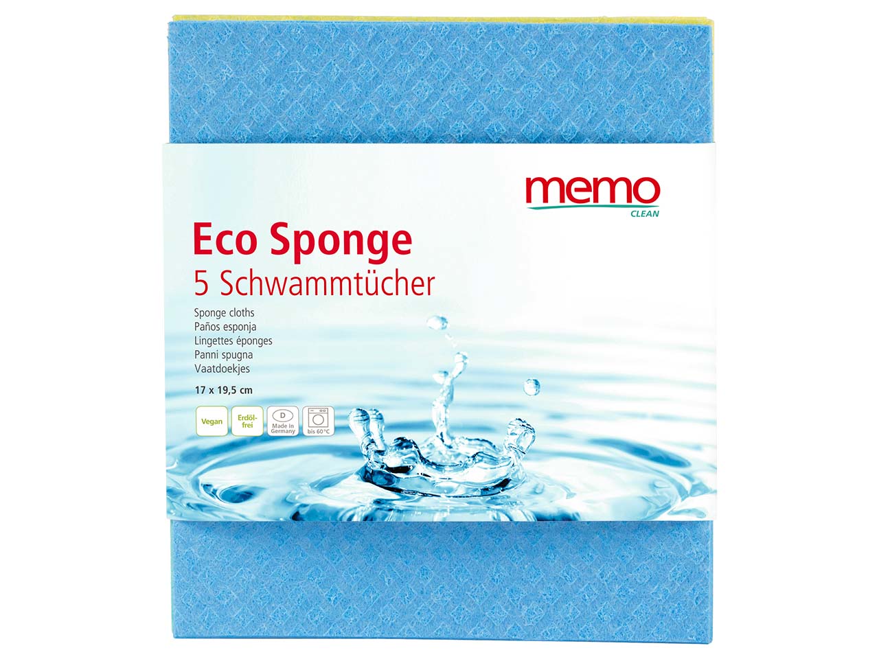 Eco Lavete Naturale 100% Biodegradabile Memo 5 buc