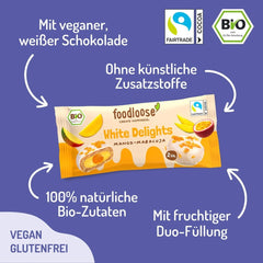 Fursecuri Bio Vegane White Delights Mango Maracuja Foodloose 40 g